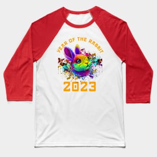 Chinese New Year 2023 Year of the Rabbit Horoscope Pop Art Baseball T-Shirt